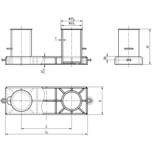 Technical Parameters Of ISO13795 type B Welded Steel Bollard