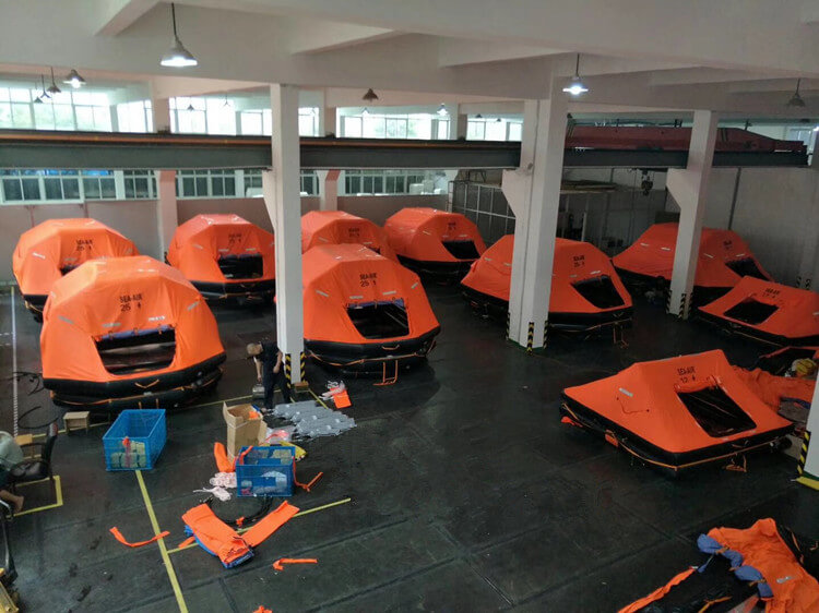 Workshop Of Inflatable Life Raft