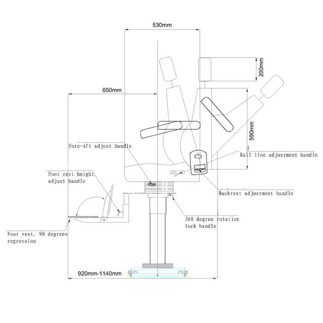 Drawings of TR-003 Type Marine Pilot Chair