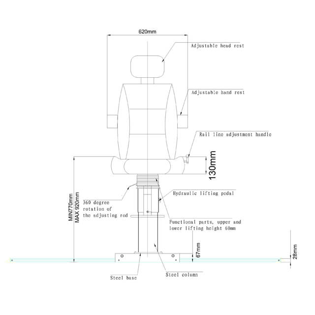 Drawings of Drawings of TR-005 Type Helmsman Seat
