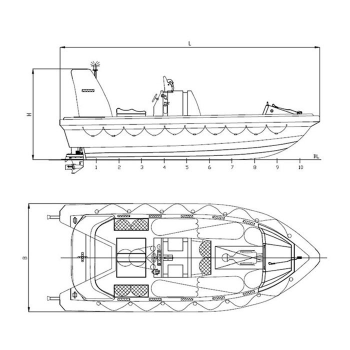 F.R.P. Rescue Boat/ Working Boat