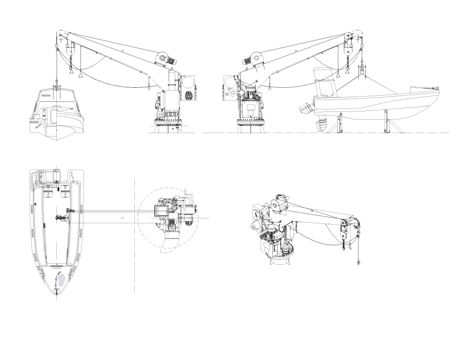 Drawings of Single Arm Slewing Davit