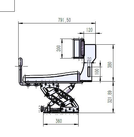 Drawings of YS023 Passenger Seat