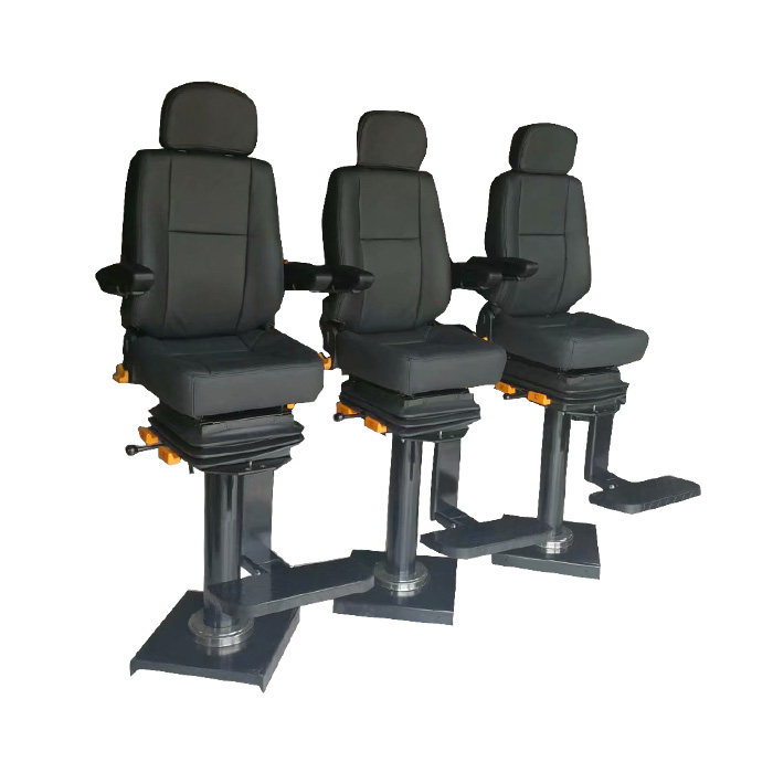 The seat cover is leather and it has an aluminium frame. Adjustable backrest and headrest; Seats can be moved back and forth; Folding / angle-adjustable comfortable seat armrest; Seat can rotated 360 degrees, multi-point positioning; Foot pedal height adjustable / folding;