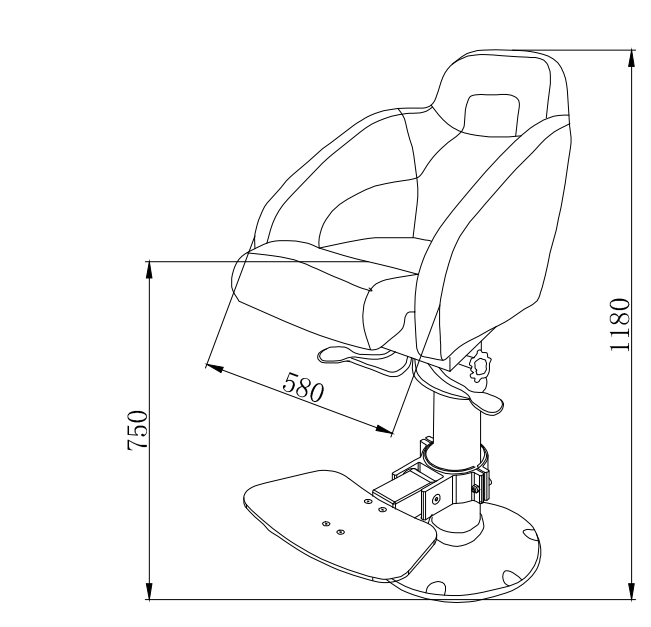 Drawings of TR-008 Helmsman Chair