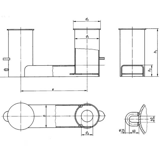 Technical Parameters Of DIN82607 Double Bitt Bollard 