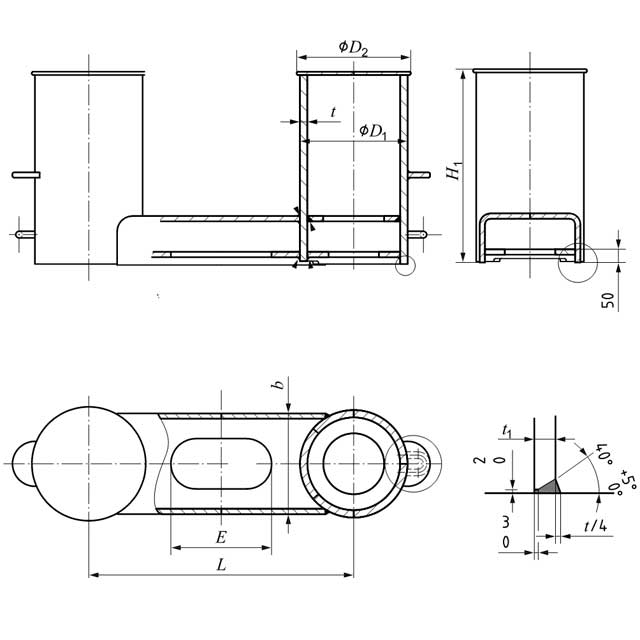 Technical Parameters Of ISO13795 type A Welded Steel Bollard
