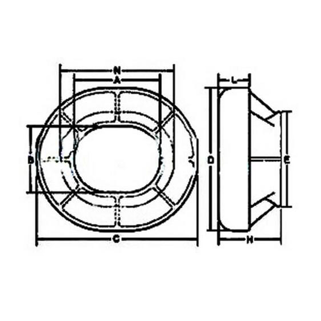 Drawings of Bulwark Chock (EU Type) Towing Chock 