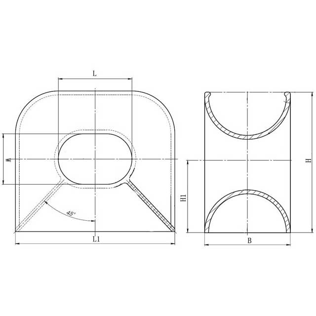 Drawings of GOST25056 Deck Mounted Chock