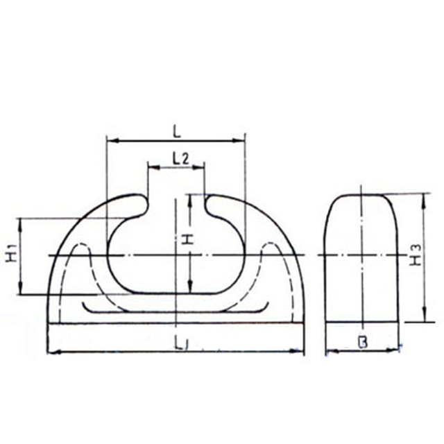 Drawings of JIS F 2006 Cast Iron Open Chock (FC Type)  