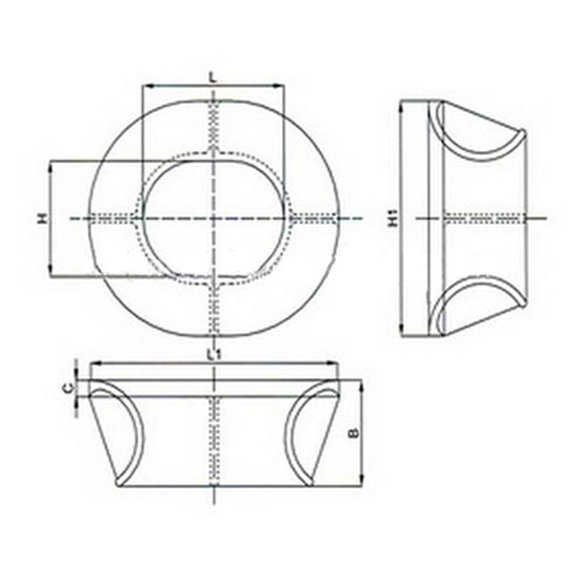 Drawings of JIS F 2030-1978 Oval Single Point Mooring Pipe (Type A)