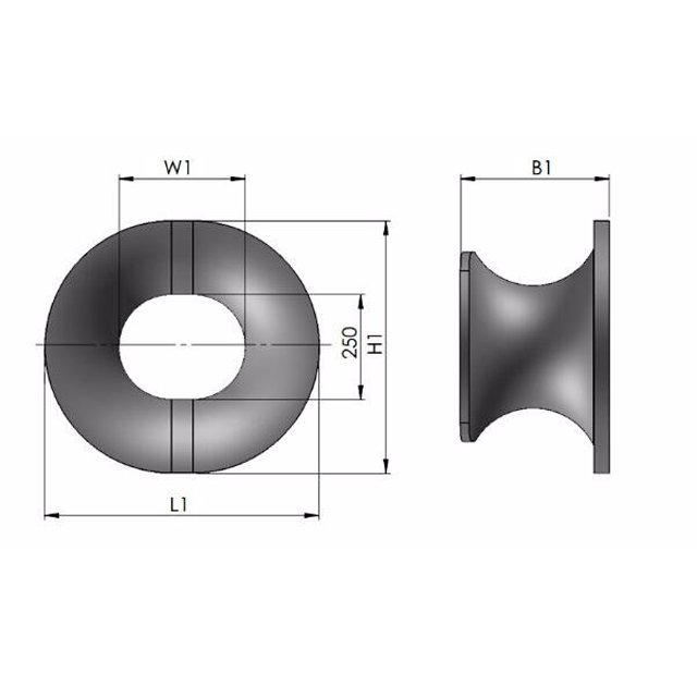 drawings of NS2589 Bulwark Chocks 