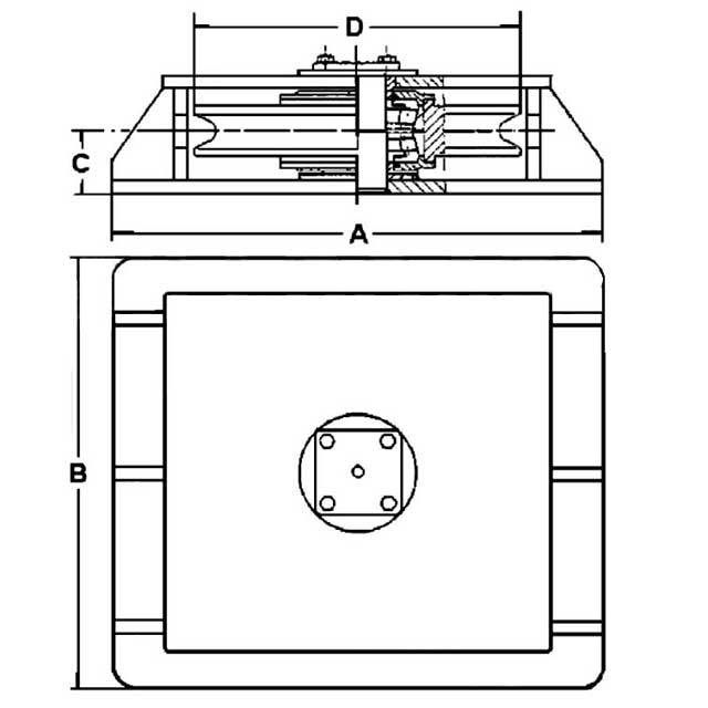 Drawings of Horizontal Guide Deck Sheave