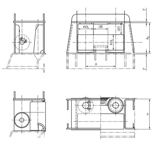 Drawings of ISO13742 Roller Fairlead without Upper Roller
