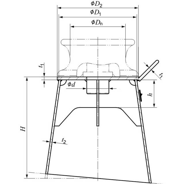 Drawings of ISO13776 Pedestal Roller Fairlead