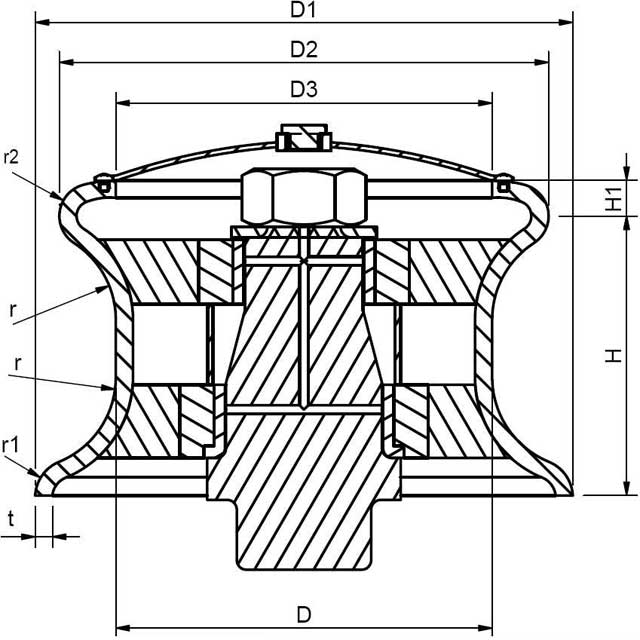 Drawings of JIS F 2014 Warping Roller