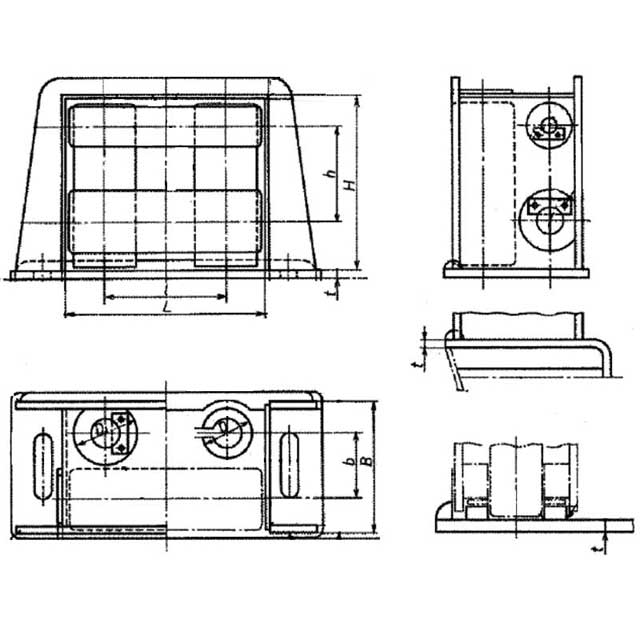 Drawings of JIS F 2026 Roller Fairlead