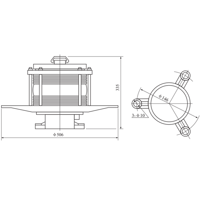 Drawings of CXD7, CXD7-B Type Morse Code Light