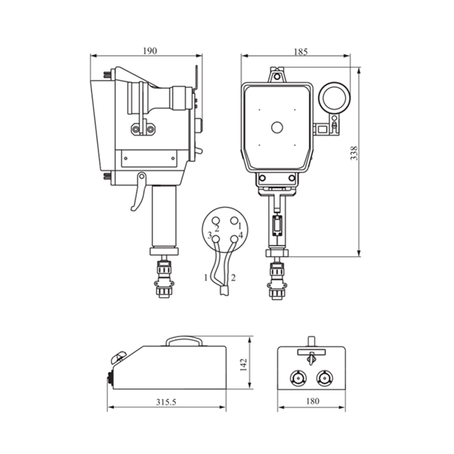 CXD8 Type Daylight Signal Light / Power Box for Marine