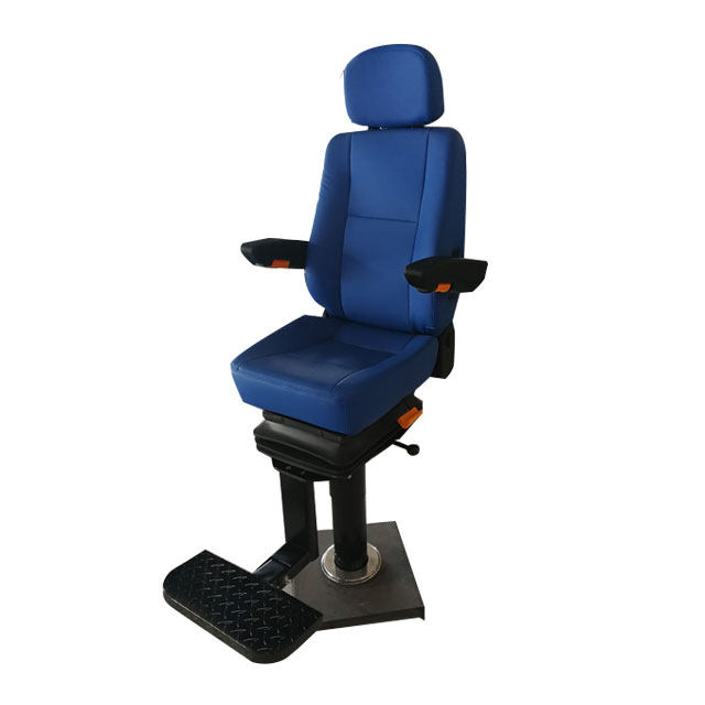 The seat cover is leather and it has an aluminium frame. Adjustable backrest and headrest; Seats can be moved back and forth; Folding / angle-adjustable comfortable seat armrest; Seat can rotated 360 degrees, multi-point positioning; Foot pedal height adjustable / folding;