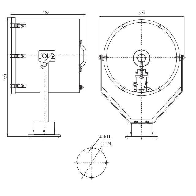 Drawings of Drawings of Drawings of Drawings of TG26, TG27, TG28 Type Marine Searchlight