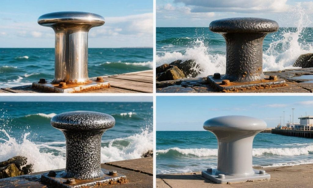 Boat bollards with different materials