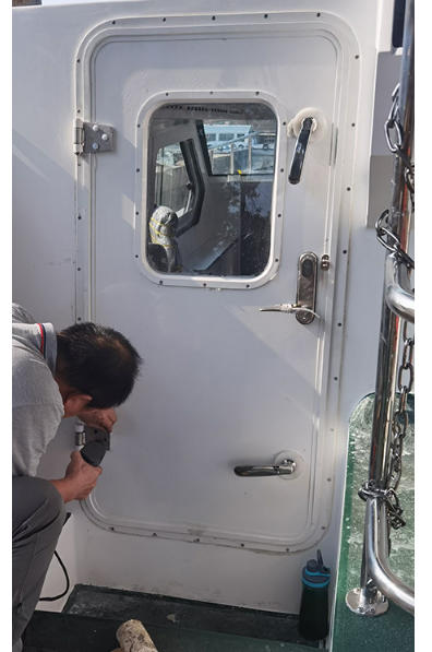 Installing marine door