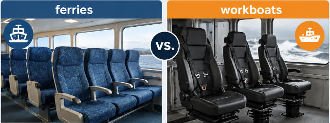 Ferry Seats vs. Workboat Seats