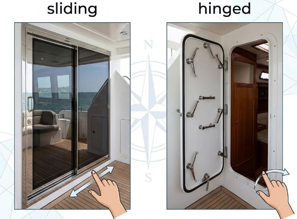 Sliding vs. Hinged Marine Doors