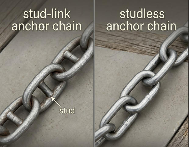 Stud-Link vs. Studless Anchor Chains