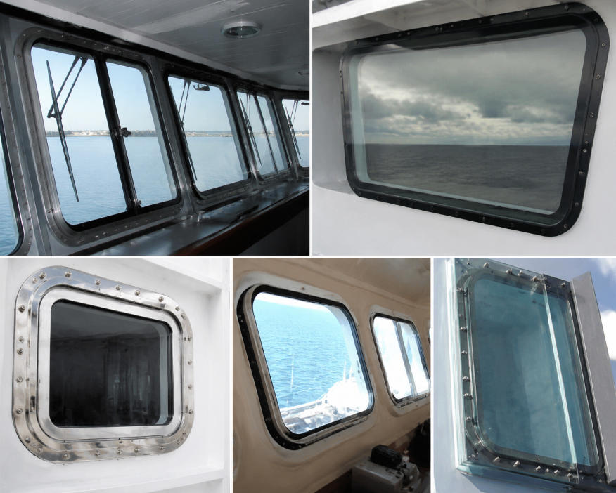 Impact-resistant marine windows