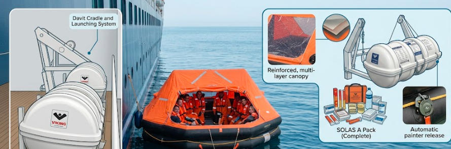 Life Raft for Passenger Ships and Ferries