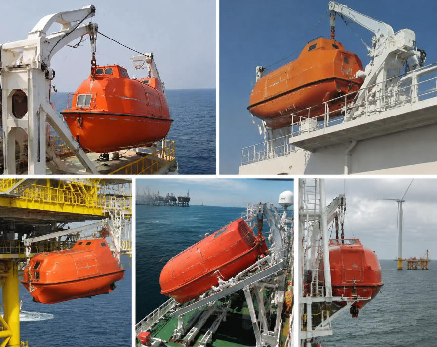 Free-fall lifeboats